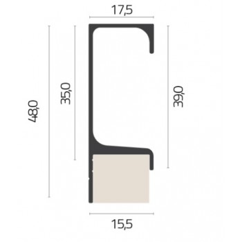 PERFIL PUXADOR ROMETAL RM-87